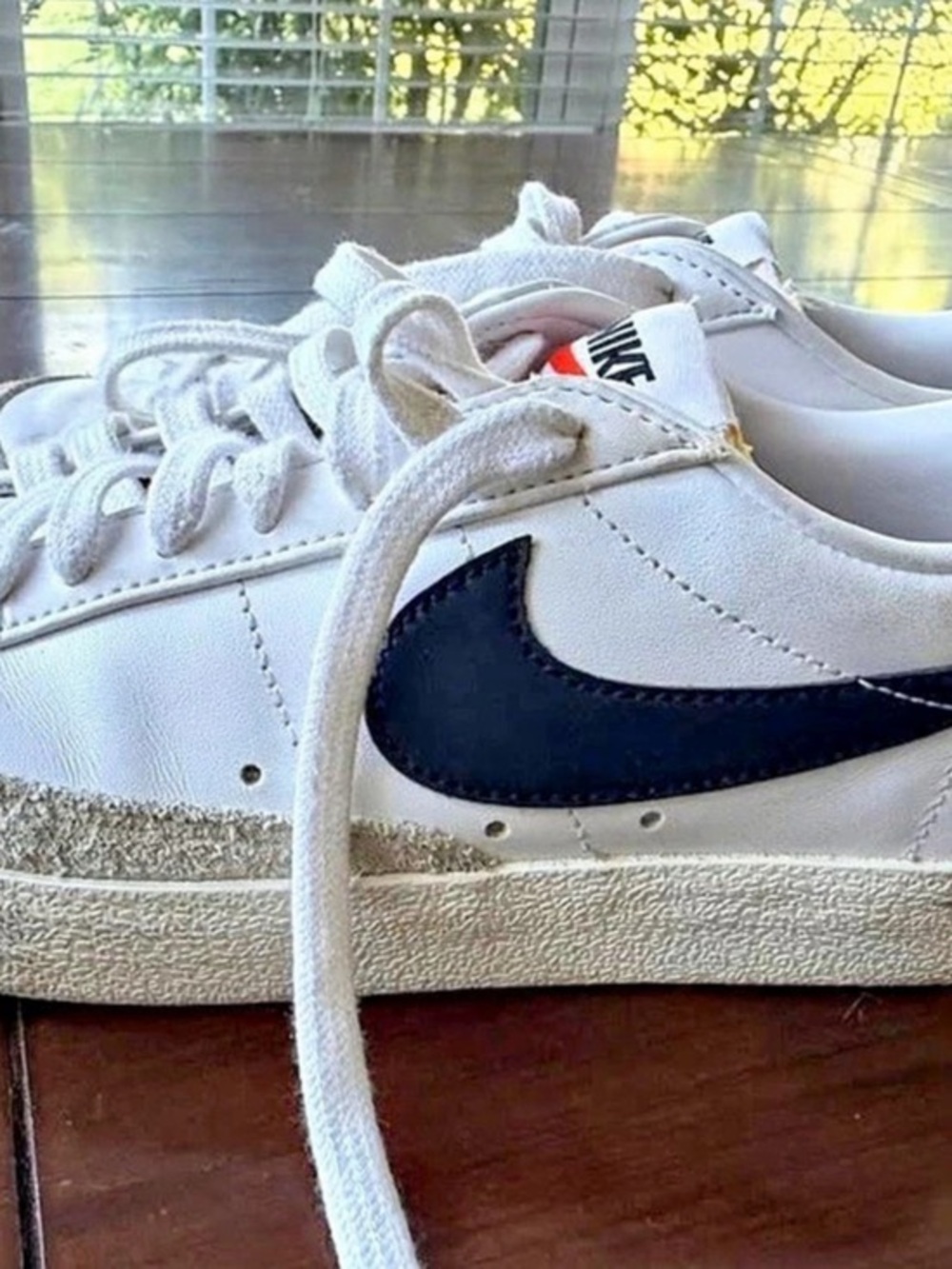 Nike Blazer Low '77 Vintage White Black Sneakers US 7.5